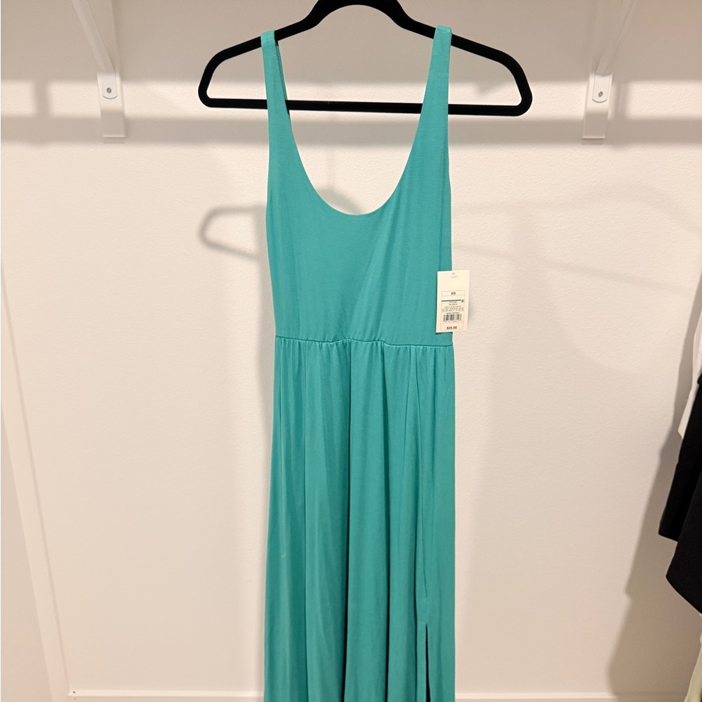 Sleeveless Teal Maxi Dress